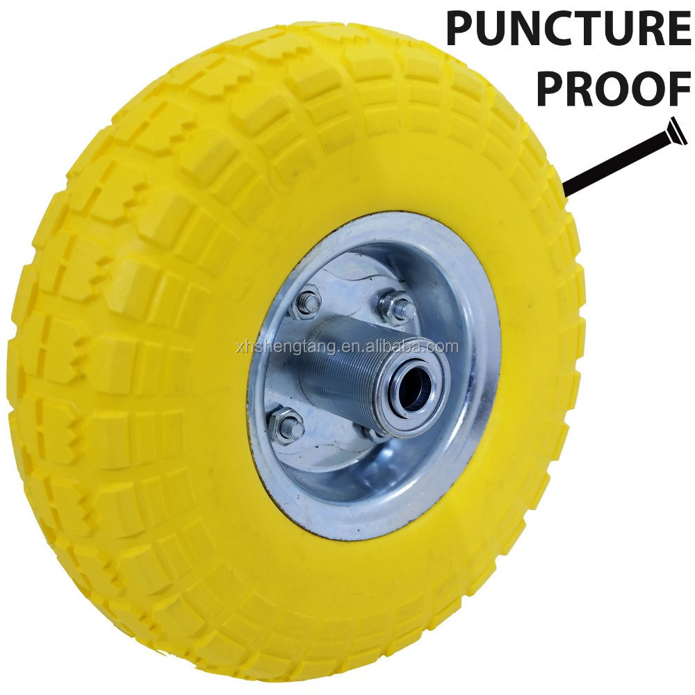 Hot Sale 10 inch 3.50-4 PU Foam Wheel And Tyre for Wheelbarrow