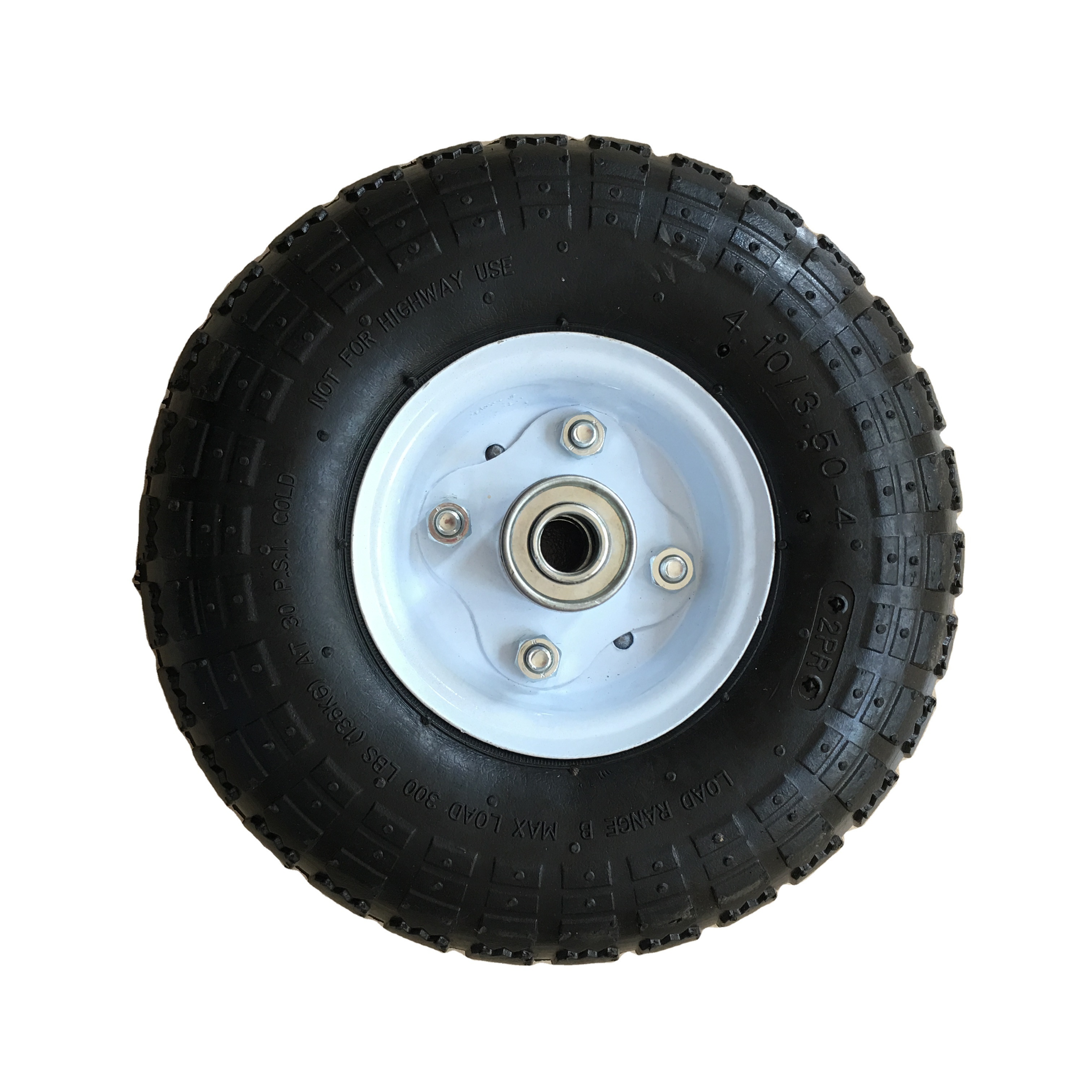 8 inch pneumatic rubber wheel with bearing for wheelbarrow 3.50-4