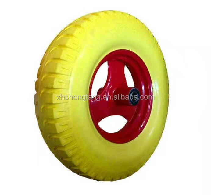 16 inch Wheelbarrow Wheel with Metal Rim 4.80/4.00-8 PU Foam Wheel/Flat Free Tire