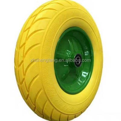 16 inch Wheelbarrow Wheel with Metal Rim 4.80/4.00-8 PU Foam Wheel/Flat Free Tire