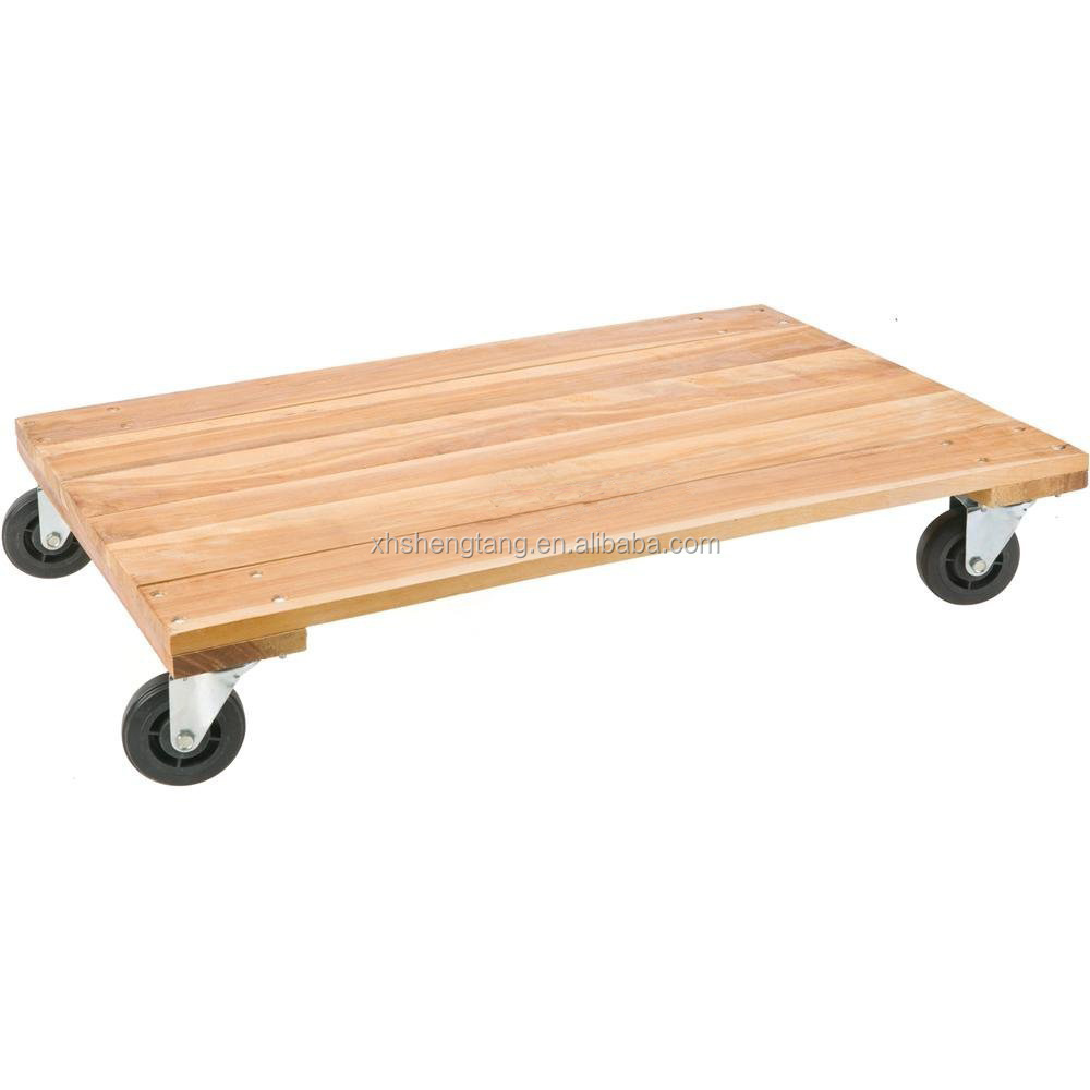 Four Wheels Wooden Platform Dolly