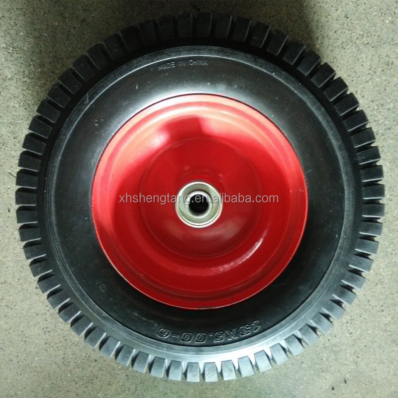 16x6.50-8 Solid Polyurethane PU Rubber Tyre Foam Filled Wheels