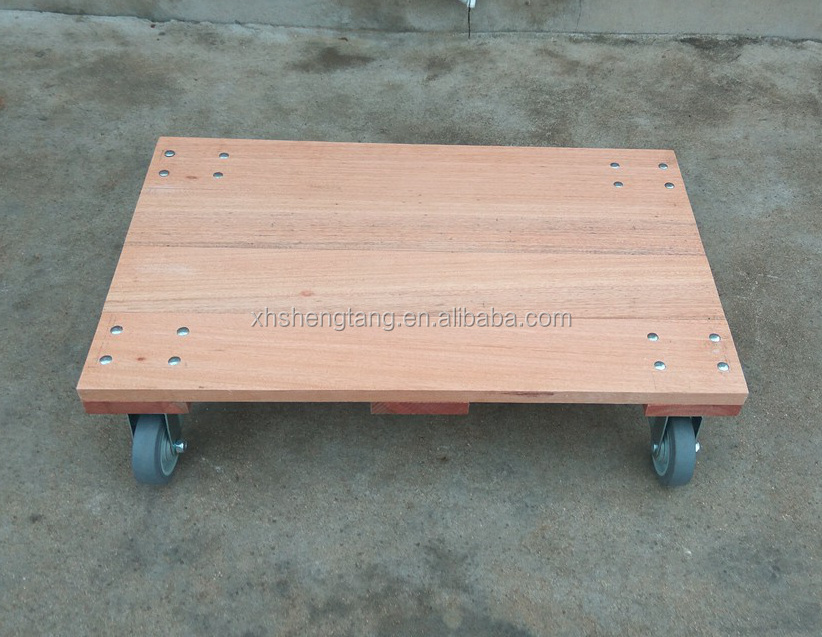 Four Wheels Wooden Platform Dolly