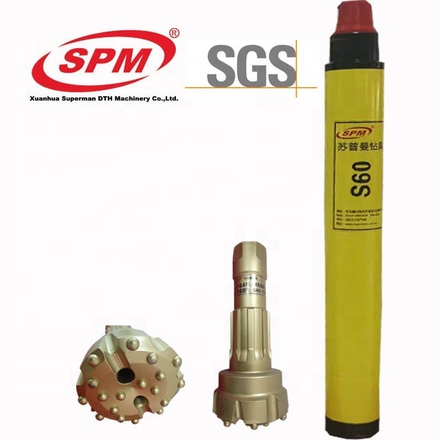 SPM S60 DHD360 carbon steel down the hole  6'' 165mm air chipping hammer / air breaker hammer dth hammer