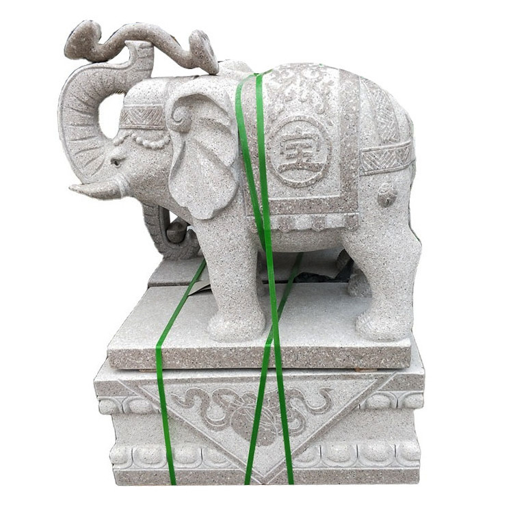 Wholesale High Quality Garden Gate Outdoor Animals Decorative Ornaments Stone Carving Statue For Sale Large Elephant Sculpture