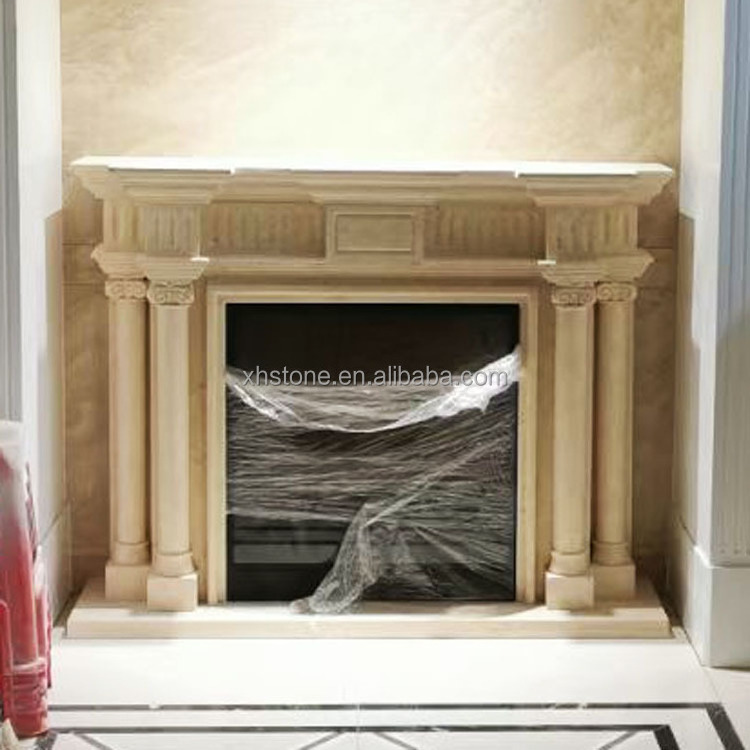 Hot sale white marble fireplaces made in China