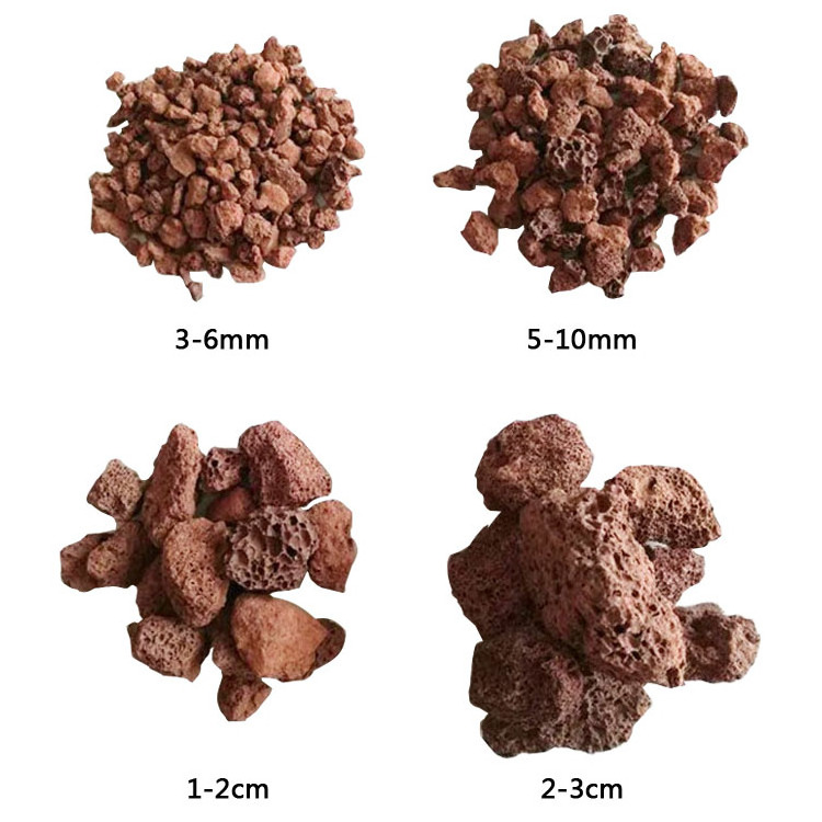 Factory Price Cheap Selling Red Lava Stone Volcanic Rock And Natural Red Volcanic Pumice Stones Filter Material