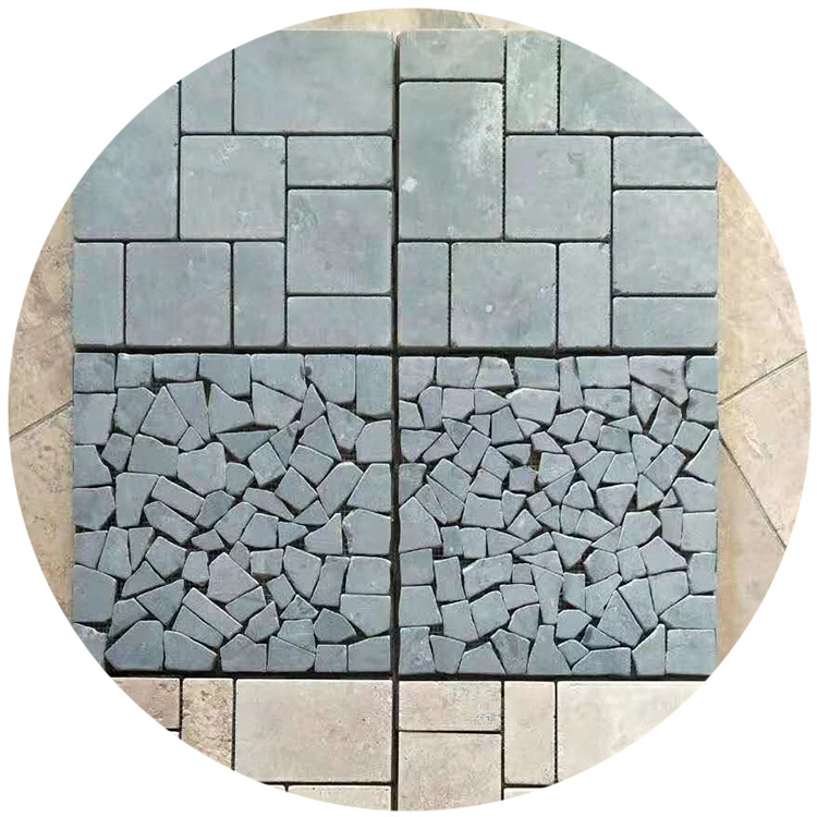 Outdoor Natural Limestone Material Decorative Tiles Random Shape Cultured Stone Mosaic Exterior Wall Art Decoration