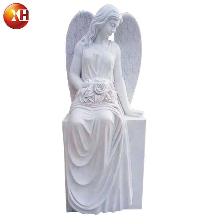 European Style Marble&Granite Cemetery Monument &Angel Statue White Marble Cemetery Gravestone For Memorials