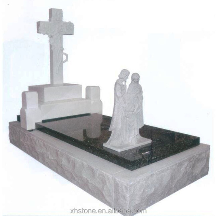 Headstone European Granite Stone Carving Monuments Jesus Sculpture Was Crucified On Cross Tombstone Gravestone