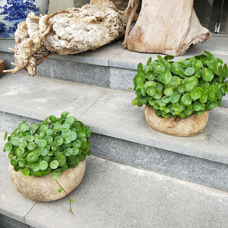 Super Nice Garden Landscaping Decoration Design Natural Old Stone Material Antique Water Trough Bowl Pot Planter For Sale