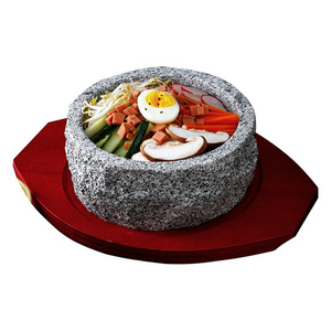 Korean Style Granite Stone Ware Korea Food Bowl Bibimbap Hot Pots Cooking Soup Dolsot Rice Bowls For Sale