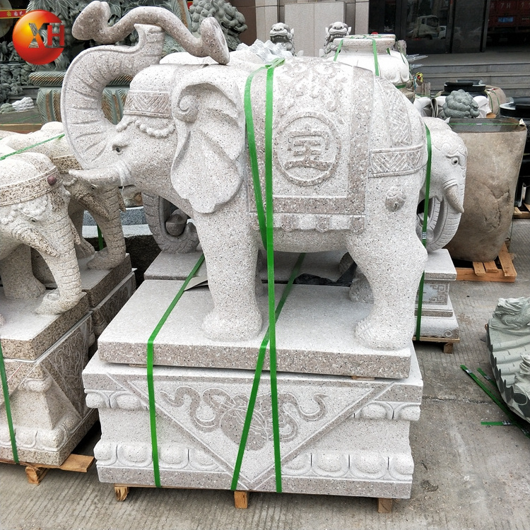 Wholesale High Quality Garden Gate Outdoor Animals Decorative Ornaments Stone Carving Statue For Sale Large Elephant Sculpture