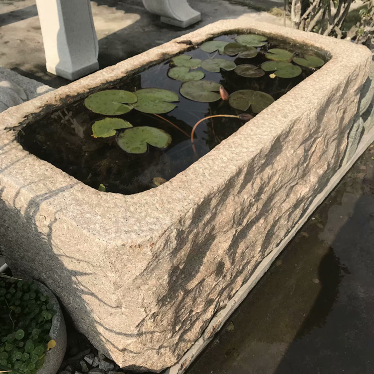 China Garden Decoration Manufacturer Antique Old Natural Granite Stone Large Reclaimed Pig Water Troughs For Sale