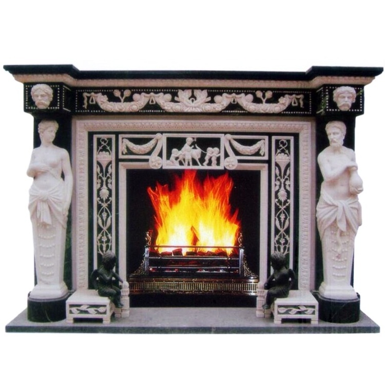 Hot sale white marble fireplaces made in China