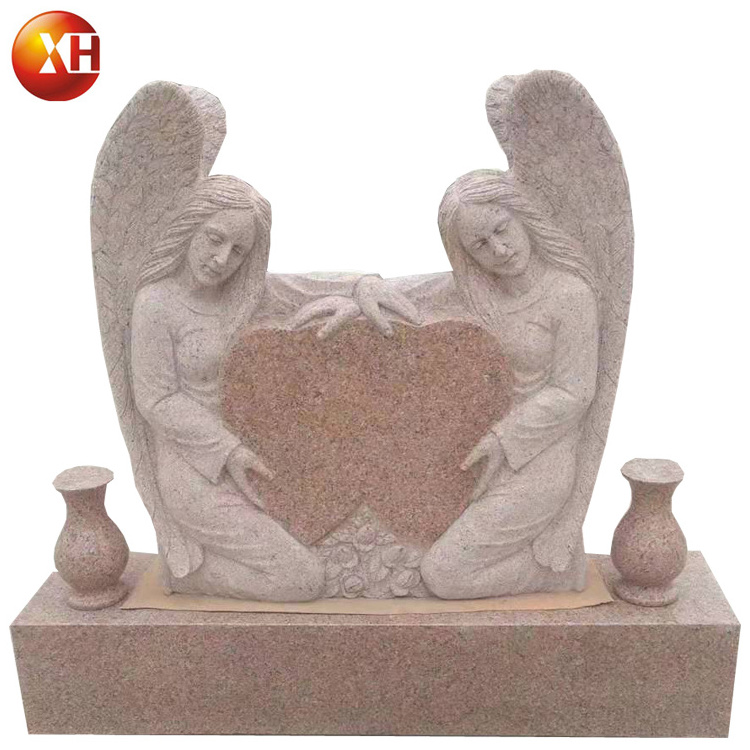 European Style Marble&Granite Cemetery Monument &Angel Statue White Marble Cemetery Gravestone For Memorials