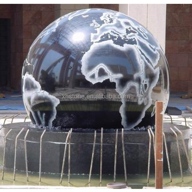 Decoration Marble Rotating Granite Round Floating Rolling Ball Stone Large Dancing Water Fountain Globe Statue Big Waterfall