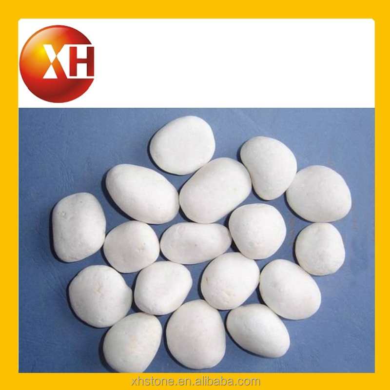 Garden Outdoor Landscaping Decoration Natural Snow white Stone High Polished  Small Pebble Stones For Sale