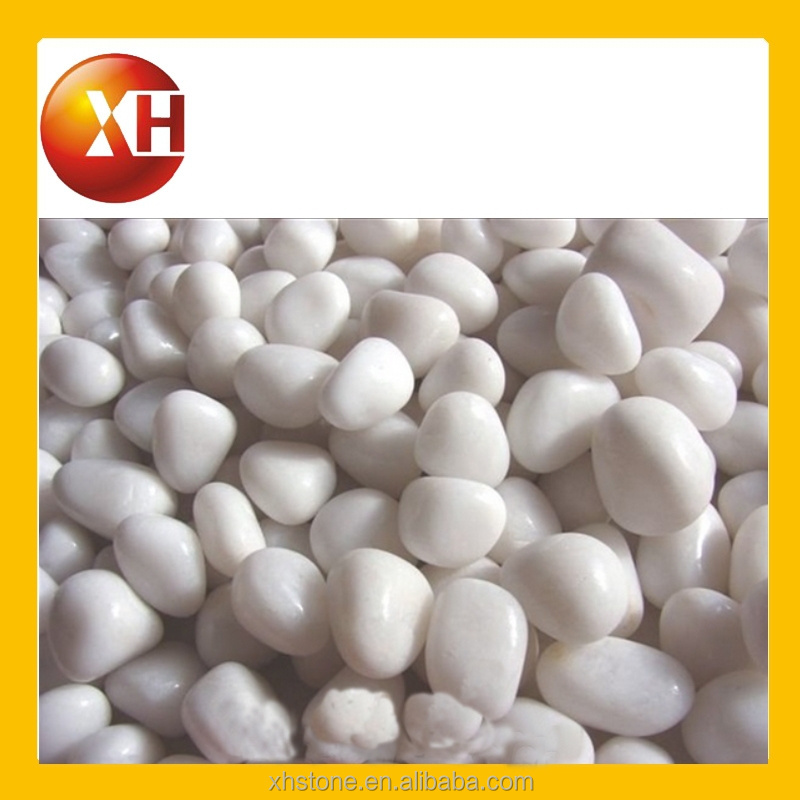 Garden Outdoor Landscaping Decoration Natural Snow white Stone High Polished  Small Pebble Stones For Sale