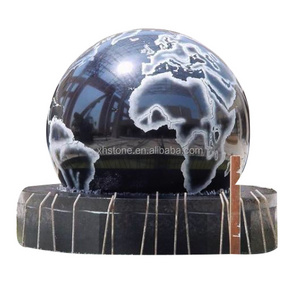 Decoration Marble Rotating Granite Round Floating Rolling Ball Stone Large Dancing Water Fountain Globe Statue Big Waterfall