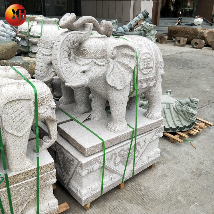 Wholesale High Quality Garden Gate Outdoor Animals Decorative Ornaments Stone Carving Statue For Sale Large Elephant Sculpture