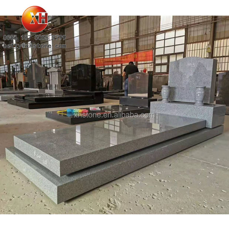 High Polished New Tombstone Modern Western Style Natural Marble Stone Monument Memorial Grave Stone And Black Headstones