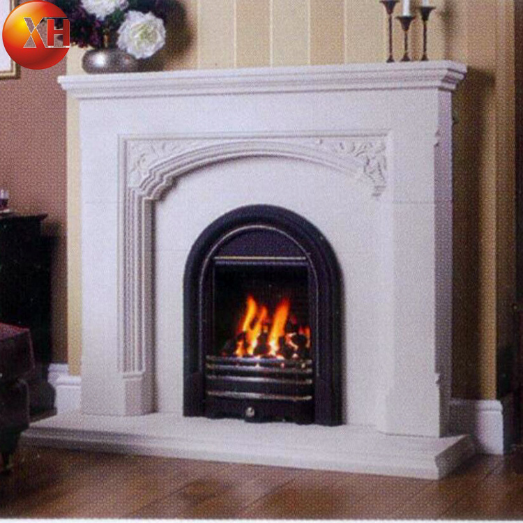 small Ethanol Insert indoor stone fireplace