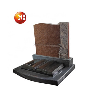 Western Style Granite Monument Book Head Tomb Art Monument Grave Marker Cemetery Stone