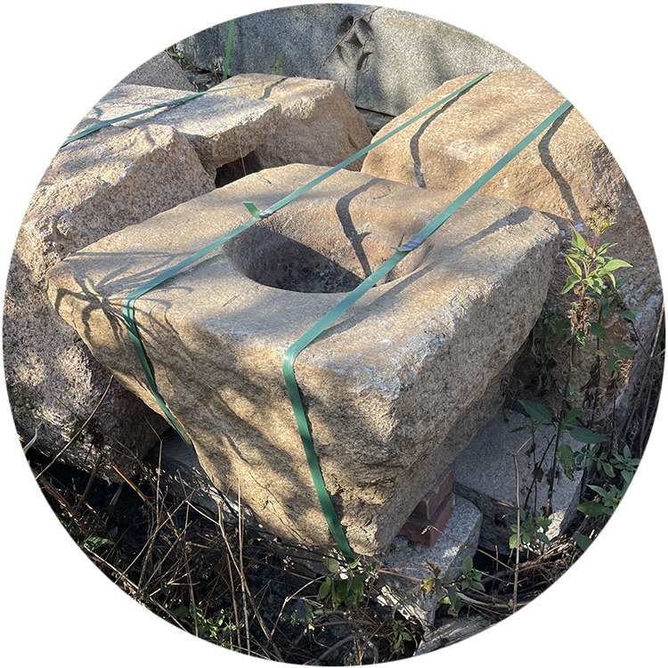 Outdoor Decorative Old Stone Bowl Carving Troughs And Sinks For Sale