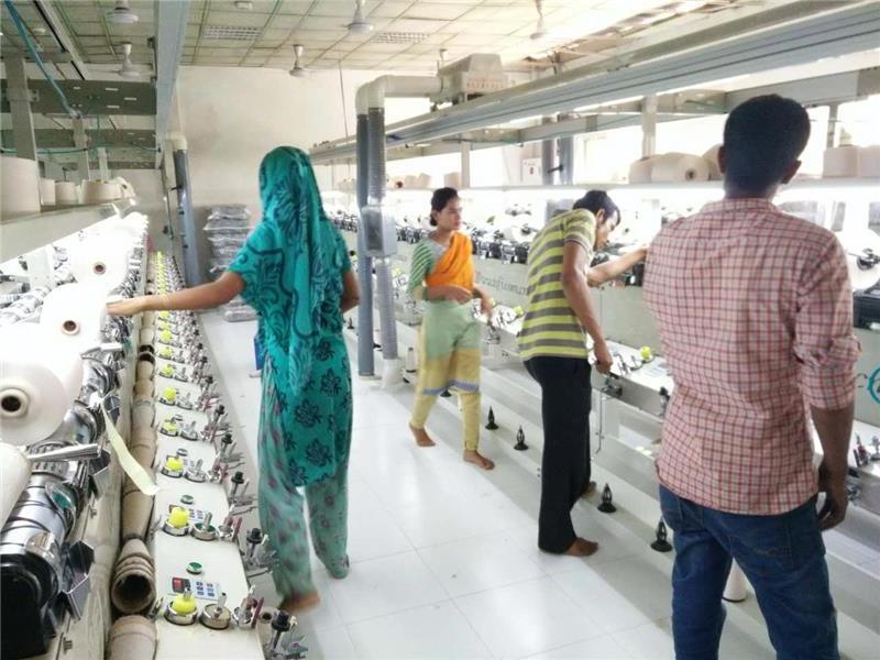 High speed knit yarn winding machine