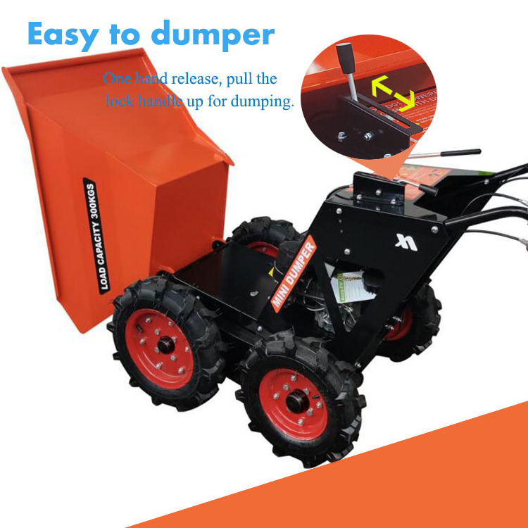 wheeled power four wheels 500kg power wheel barrow mini dumper wheel dumper