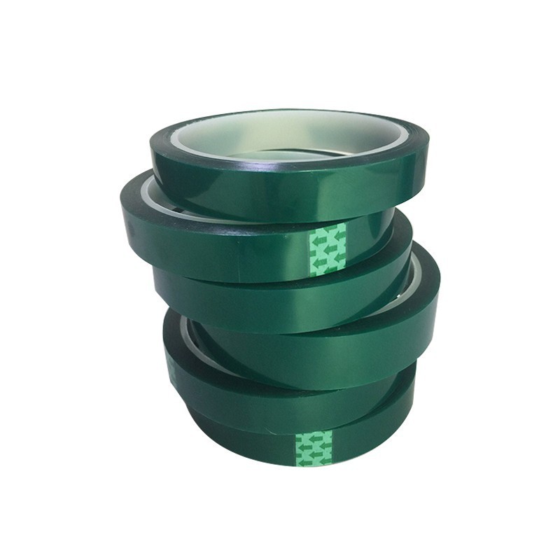 High Quality 25mm Polyester PET Tape Green Pressure Sensitive Adhesive Powder Coating Masking Tape for Painting