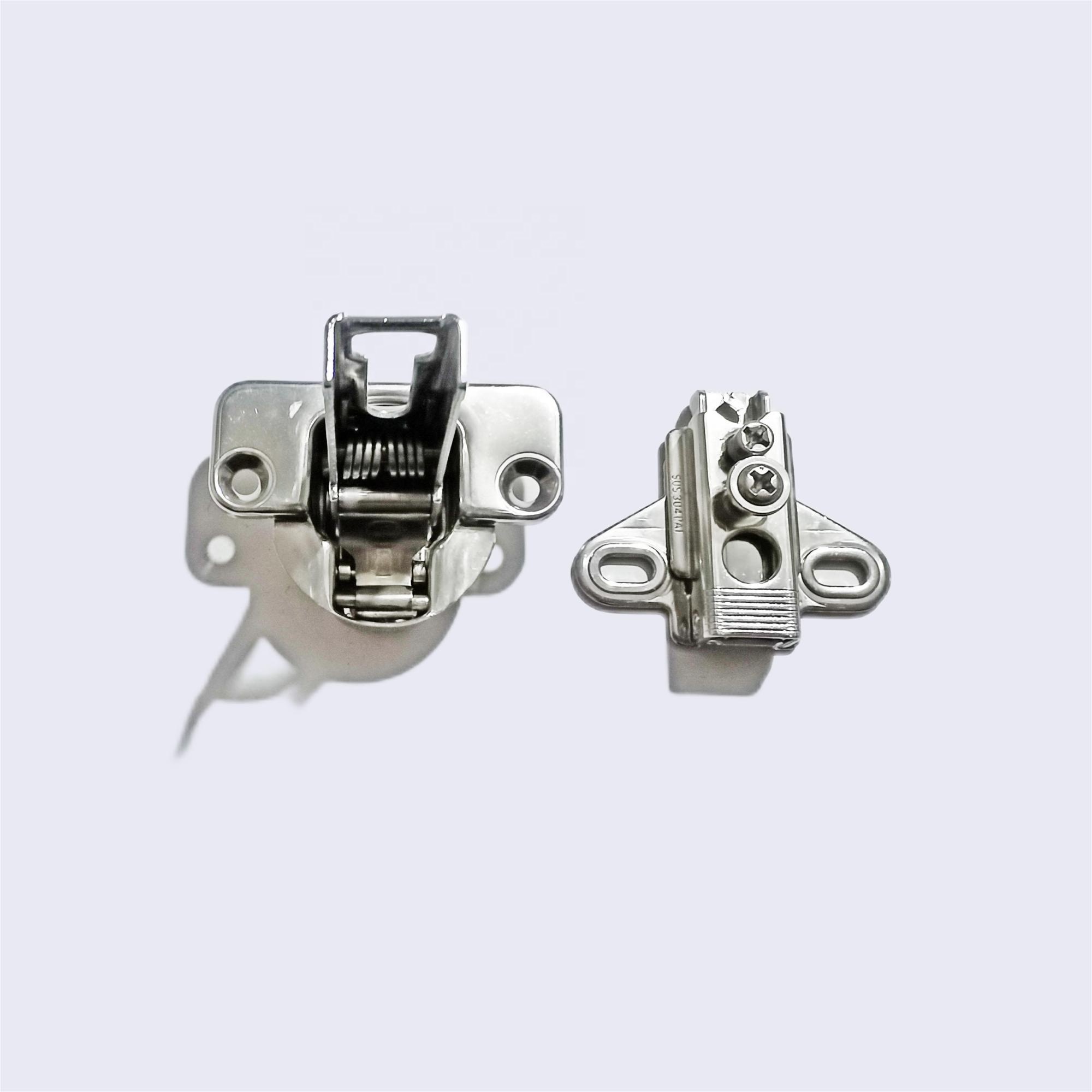 Customized SS 316 Two Way Slide On Concealed Door Hinge With Mounting Plate Cabinet Hinges For Medical Marine Environment