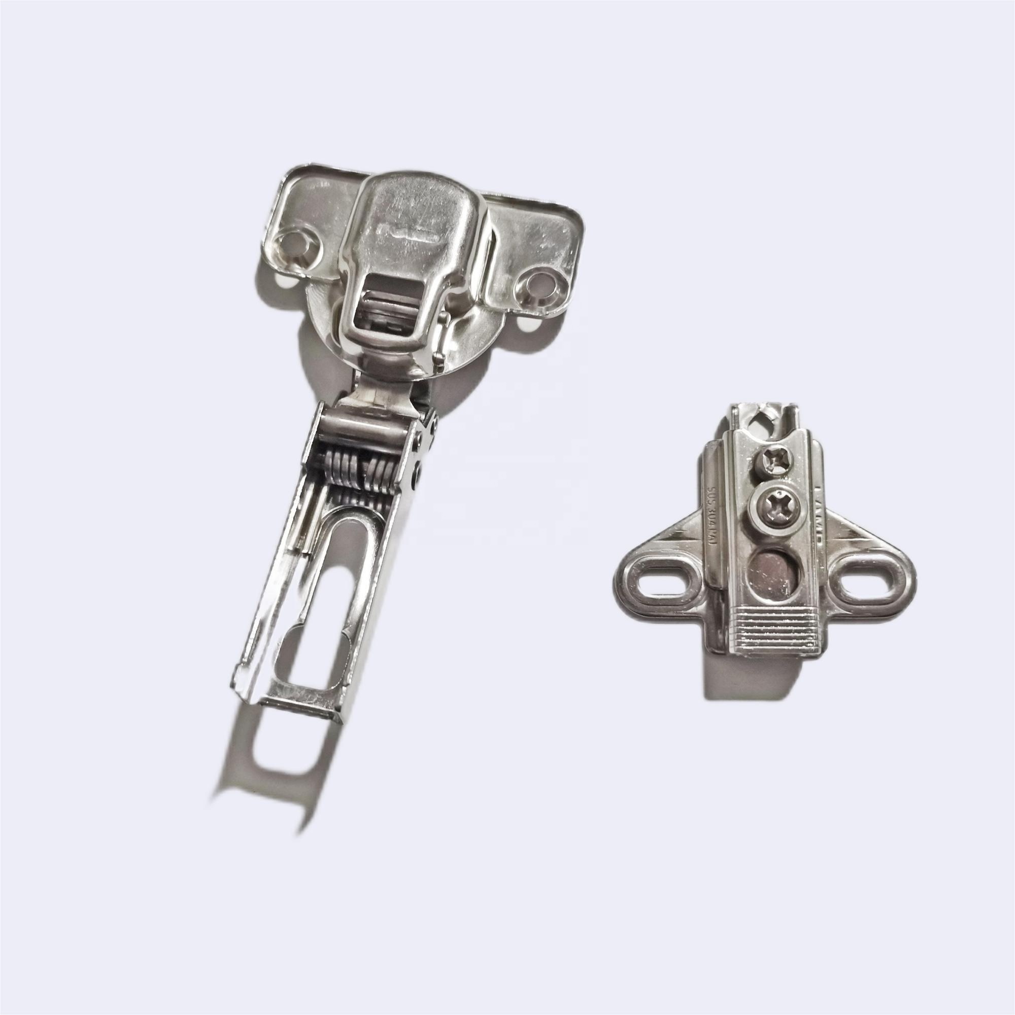 Customized SS 316 Two Way Slide On Concealed Door Hinge With Mounting Plate Cabinet Hinges For Medical Marine Environment