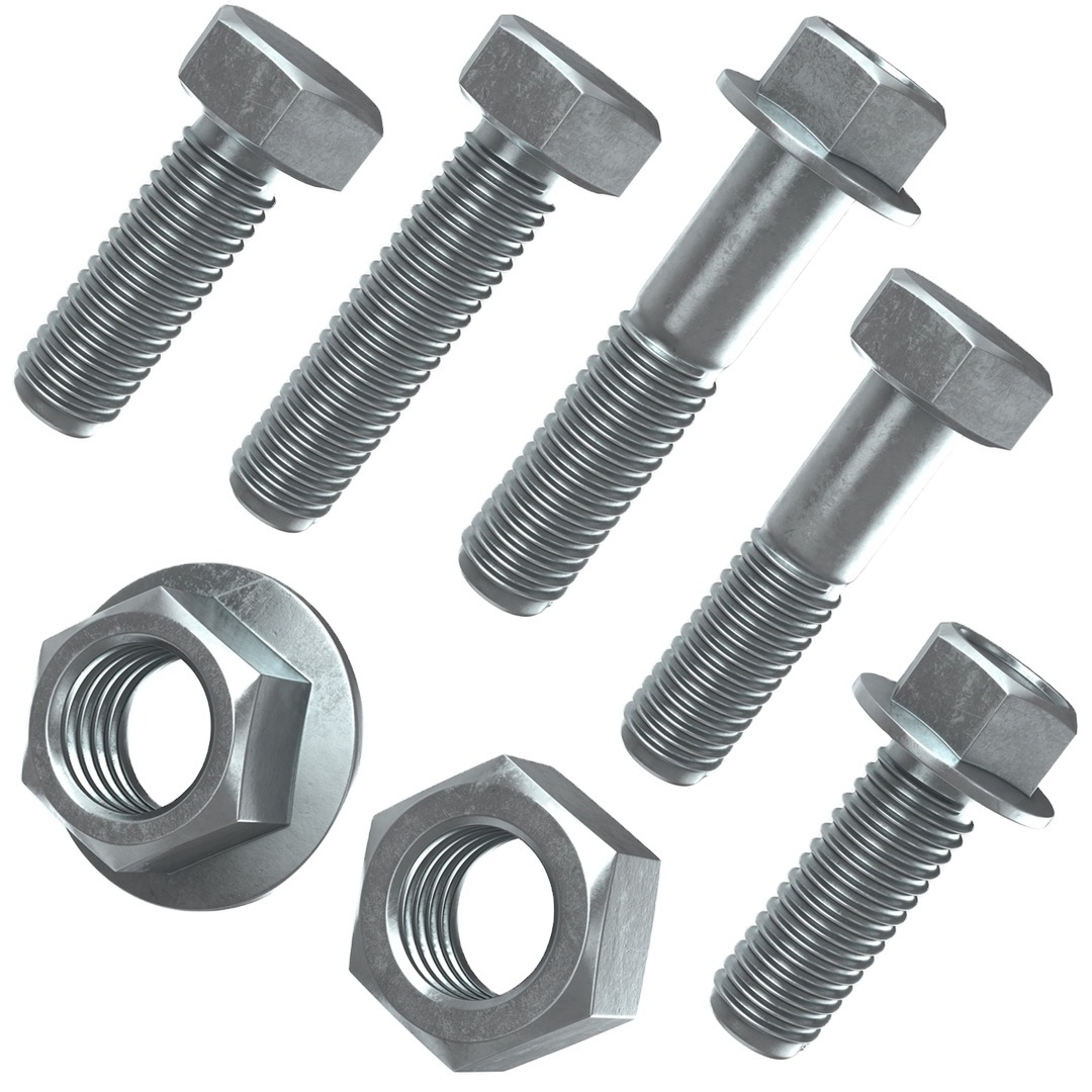 High Grade Flange Bolts Inox/Stainless Steel 304 316/Iron/Galvanized Hex Washer/Flange Head Bolt