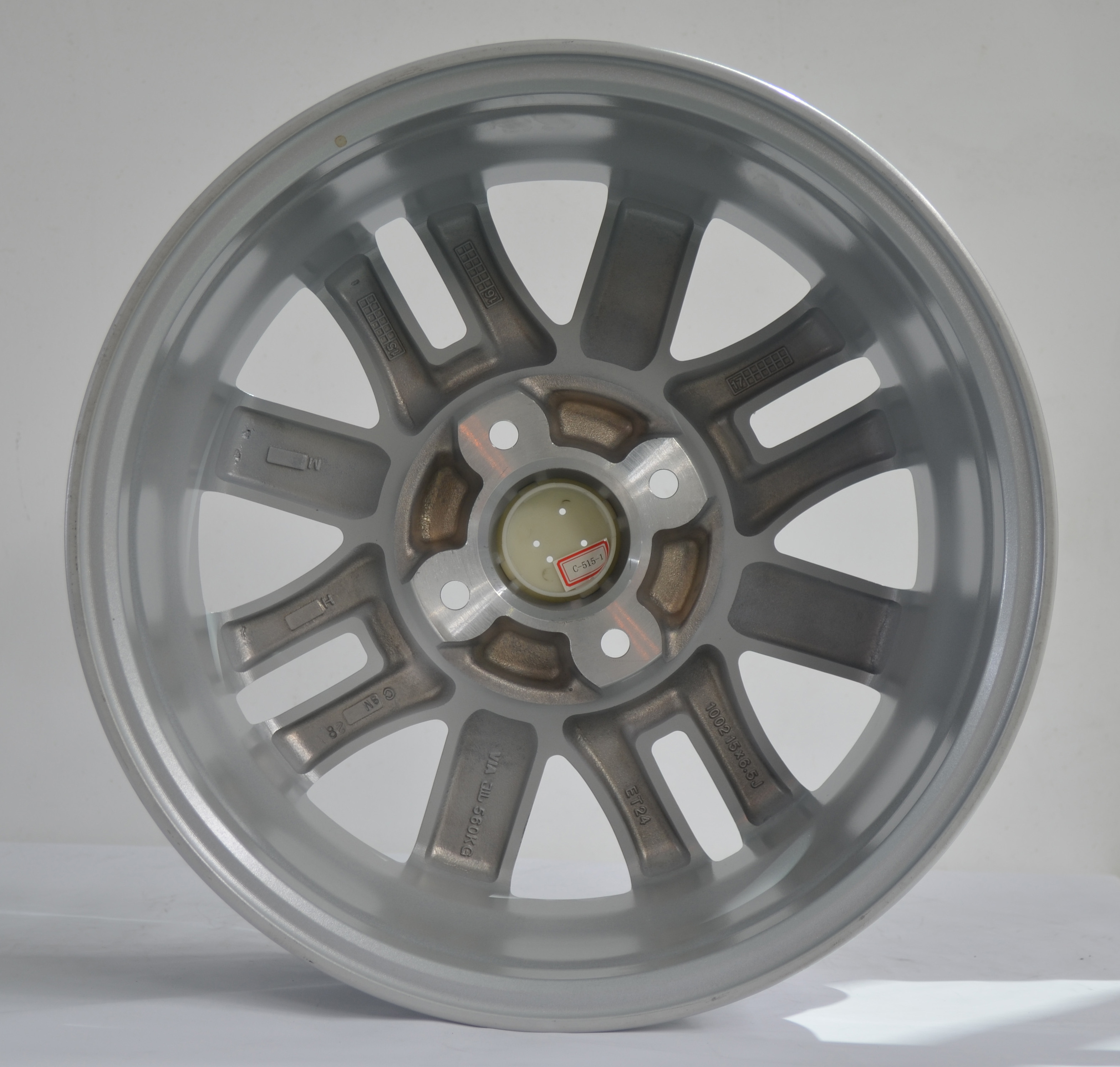 touring car & rv wheels  Silver machine face rims fit for Peugeot alloy wheels 14 wheels 15 de lujo pcd 4x108 14x6 15x6.5