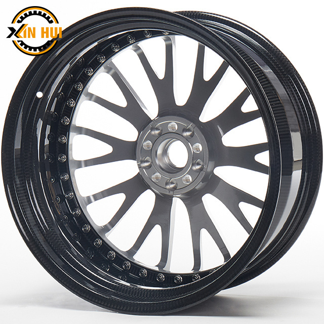 Tires Rim Wheels Alloy Face Pcs Color Material Carbon Fiber Customized 19 Inch Wheel on Production Line 114.3mm 139.7mm 165.1mm