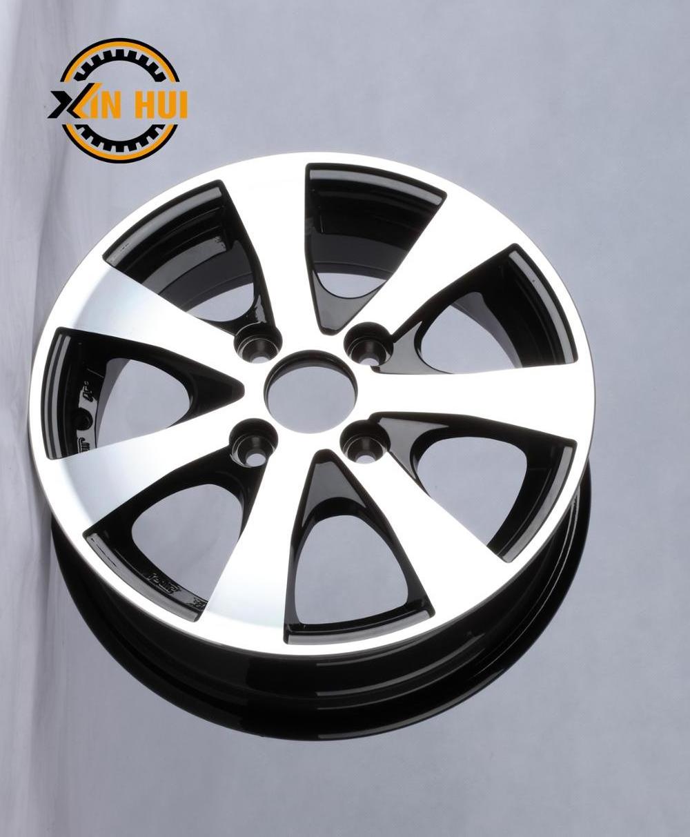 12-16 inch black and silver machine face rines 4 hole ally wheels car rims