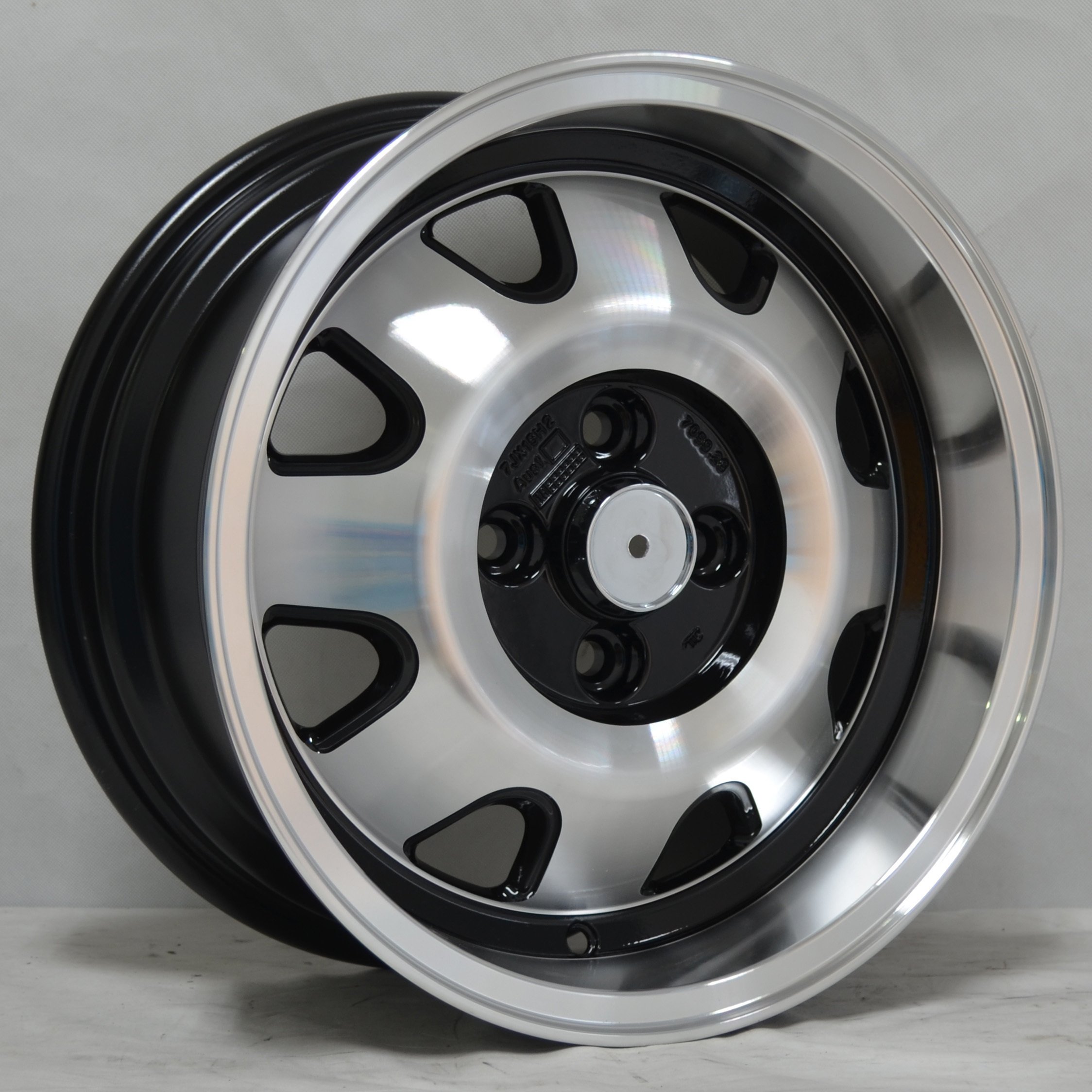 mag wheels for car black mags for polo tsi rims 15 inch 4 holes 15x7 with PCD llanta 15 4x100 fit for mags deep lip deep dish