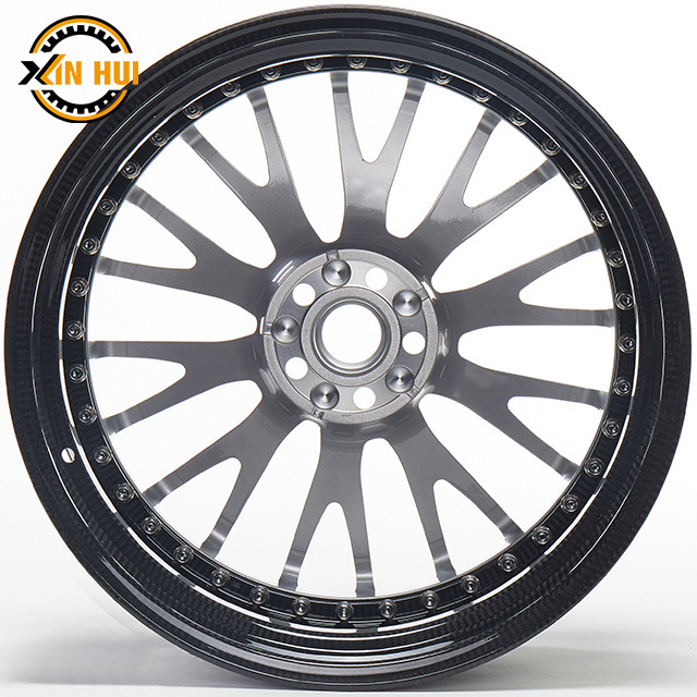 Tires Rim Wheels Alloy Face Pcs Color Material Carbon Fiber Customized 19 Inch Wheel on Production Line 114.3mm 139.7mm 165.1mm