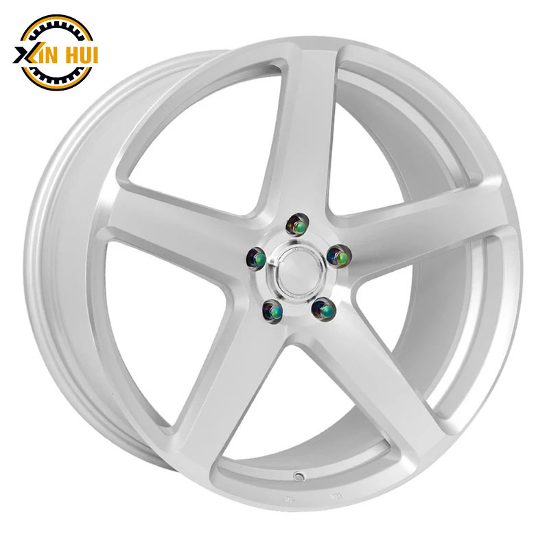 XingHui A5203F38 20 inch Alloy Wheel CB73.1 45mm Offset 5x100 20x8.5J Mag 5 Spoke with Silver Skin