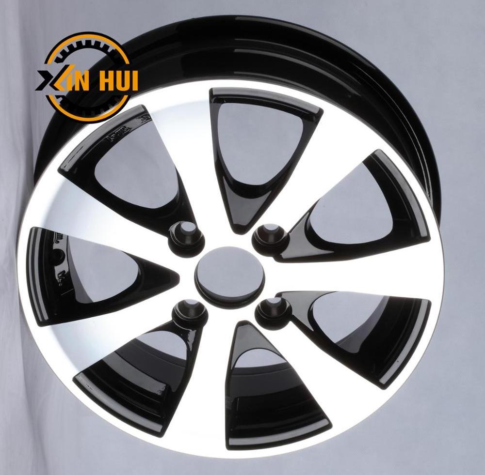 12-16 inch black and silver machine face rines 4 hole ally wheels car rims