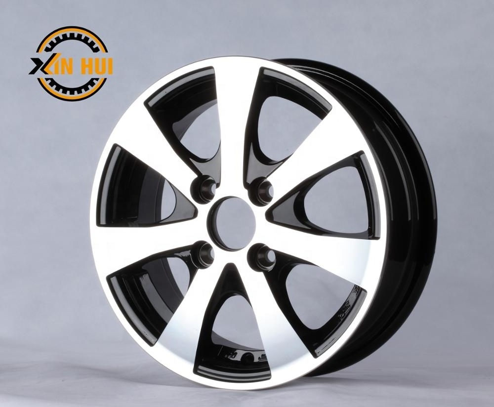 12-16 inch black and silver machine face rines 4 hole ally wheels car rims