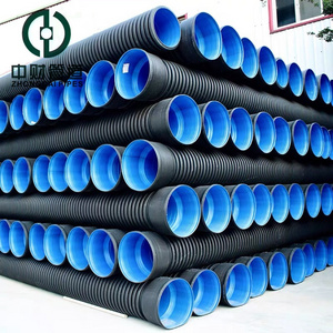 Zhongcai pipe PE double wall corrugated pipe High quality HDPE For drainage Customized Plastic culvert pipe SN4 SN8 110-800mm