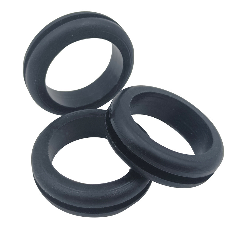 Hot selling silicone rubber gasket maker custom rubber seal custom colors round cable rubber grommets for automotive