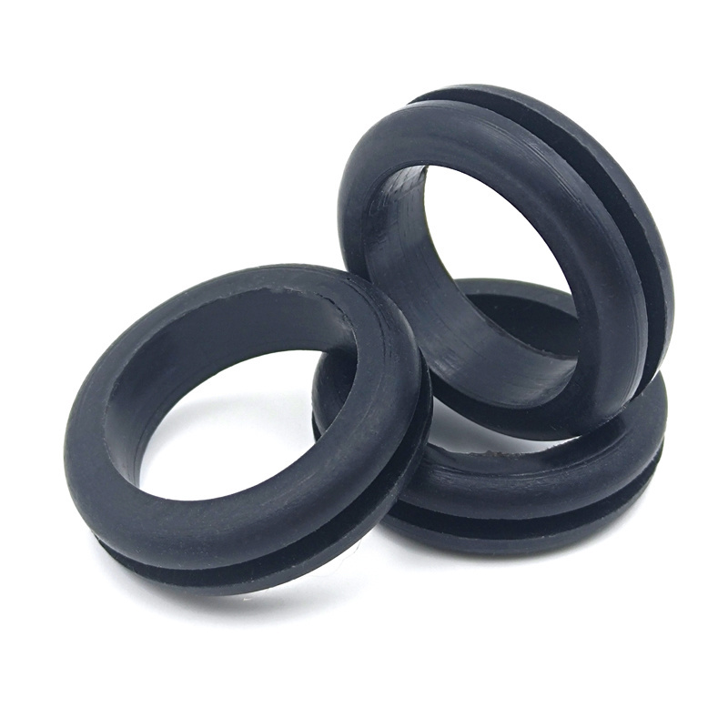 Hot selling silicone rubber gasket maker custom rubber seal custom colors round cable rubber grommets for automotive