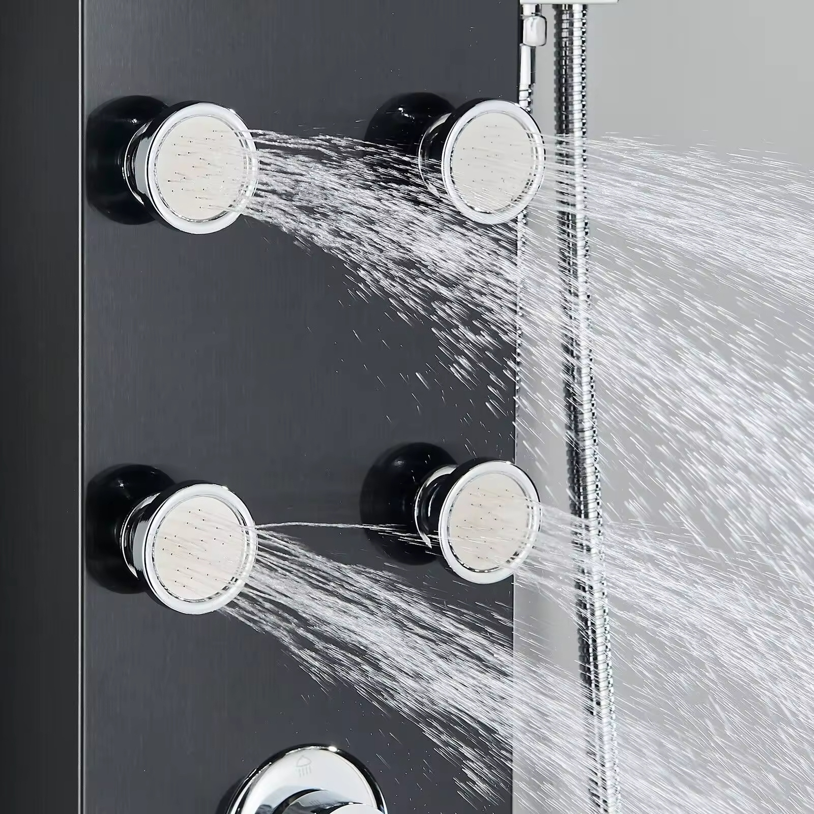 Hot Sale Steel Black Wall Mounted Shower Wall Panels Bathroom Waterproof Shower Panel