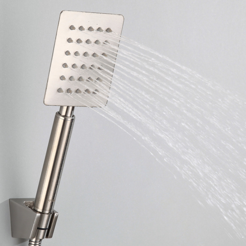 Faucet SUS 304 Bathroom Triple Bathtub Hot and Cold Mixing Valve Shower Head In-wall Faucet