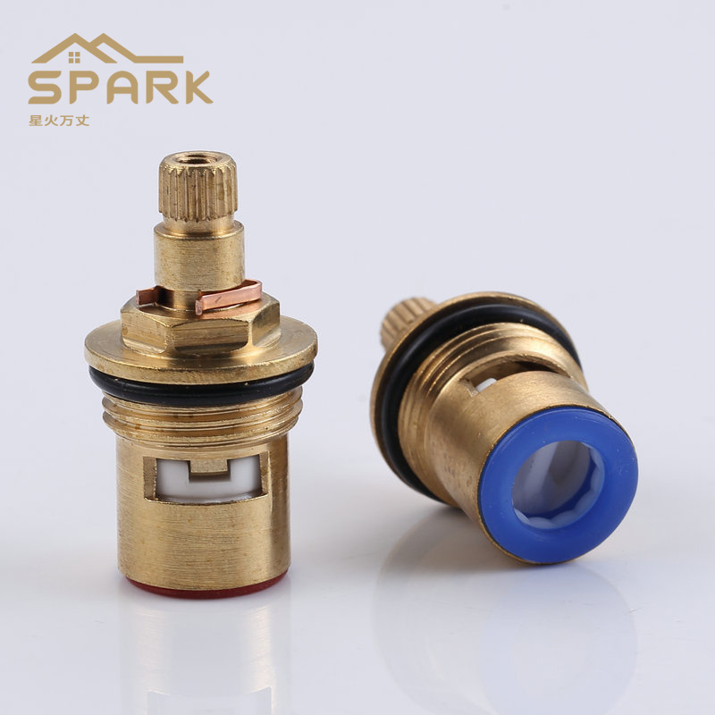 Copper valve core Faucet repair parts Water diverter valve ceramic cartridge Hot and cold water quick opening valve core