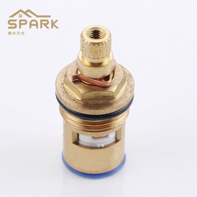 Hot and cold water heating universal copper brass faucet accessories quick opening water split long cartridge 39.5mm high